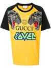 Gucci Tiger Printed T-shirt In Yellow