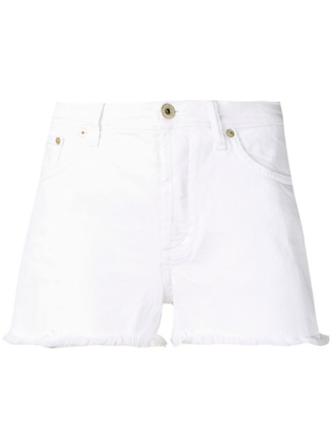Dondup Mini Denim Shorts In White | ModeSens