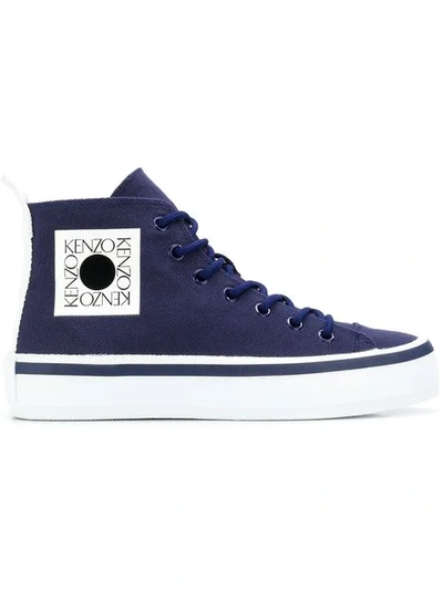 Kenzo K-street Hi-top Sneakers In 77  Blu