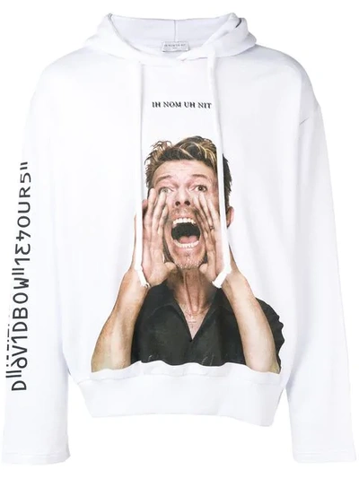 Ih Nom Uh Nit Bowie Logo Hooded Sweatshirt In White