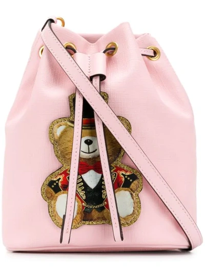 Moschino Teddy Circus Bucket Bag - 粉色 In Pink