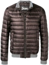 Herno Fitted Style Padded Jacket In Brown