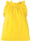 Ulla Johnson Tilda Blouse In Yellow