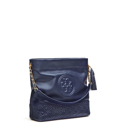 Tory Burch Fleming Hobo In Royal Navy