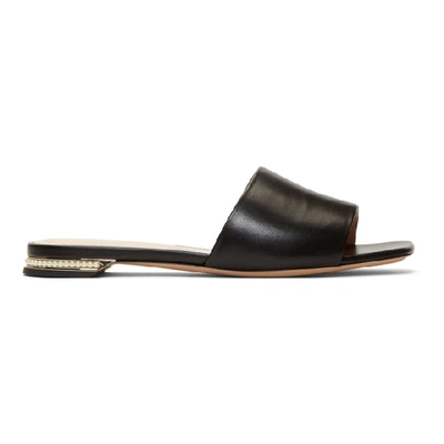 Nicholas Kirkwood Casati Embellished Leather Slides In N99 Black