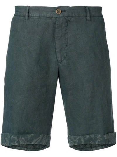Etro Chino Turn Up Shorts In Blue