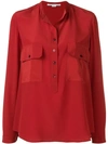 Stella Mccartney Mandarin Collar Shirt In Red