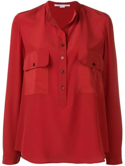 Stella Mccartney Mandarin Collar Shirt In Red
