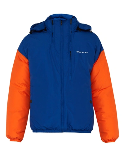 Givenchy Panelled Padded Jacket In Blue