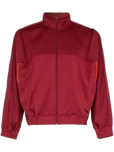 Nike X Martine Rose Maroon Zip Up Track Jacket In Red