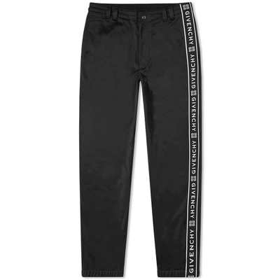 Givenchy Popper Detail Taped Track Pant In Black