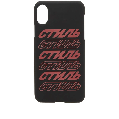 Heron Preston Allover Ctnmb Iphone X Case In Black