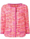 Herno Charlotte Tweed Jacket In Pink
