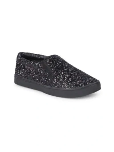 Akid Girl's Liv Dazzle Slip-on Sneakers In Black