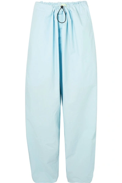 Aries Snow Cotton Track Pants In Light Blue