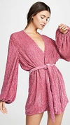 Retroféte Gabrielle Metallic Satin Robe In Pastel Pink