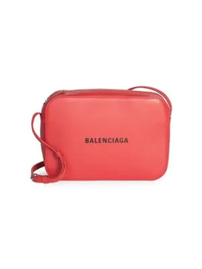 Balenciaga Small Everyday Leather Camera Bag In Red