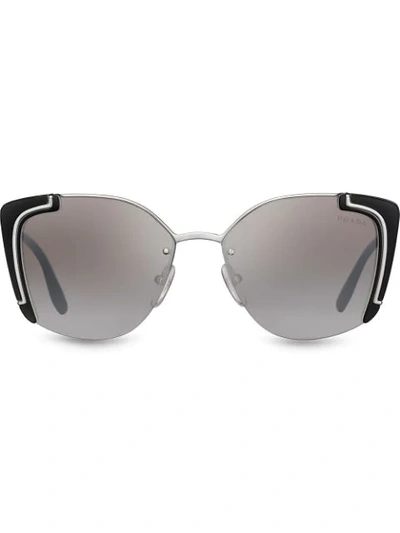 Prada Ornate Sunglasses In Grey