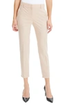 Theory Treeca Skinny-leg Cropped Good Wool Suiting Pants In Petal Pink