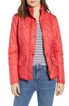 Barbour Cavalry Featherweight Diamond-quilted Jacket In Pomergrante