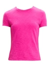 Theory Tiny Tee Organic Cotton Crewneck In Pop Fuschia