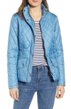 Barbour Cavalry Featherweight Diamond-quilted Jacket In Blue Heaven
