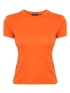 Theory Tiny Tee 2 Nebulous Organic Cotton Top In Fire Opal