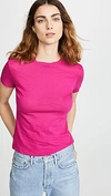 Theory 2 Nebulous Organic Cotton Tiny Tee In Pop Fuchsia