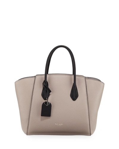 Kate Spade Grace Large Leather Satchel Bag In Taupe