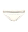 Tory Burch Costa Smocked Hipster Bikini Bottom In New Ivory