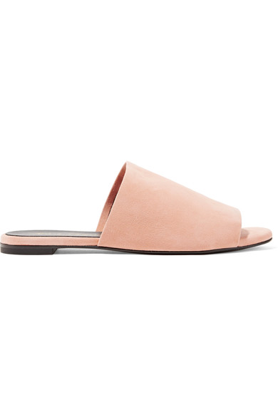 Robert Clergerie Gigy Suede Slides In Apricot | ModeSens