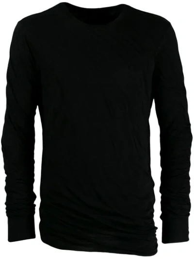 Rick Owens Draped T-shirt In Black