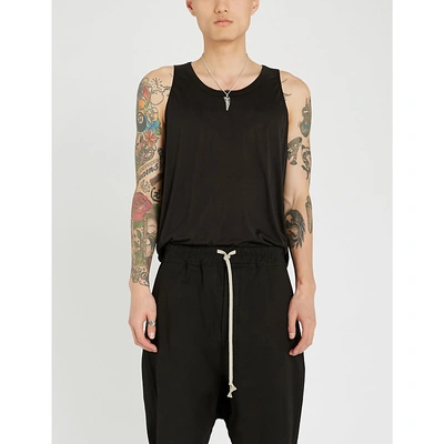 Rick Owens Silk Vest In Black