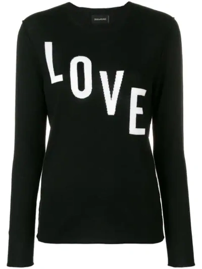 Zadig & Voltaire Merino-wool Love Sweater In Black