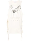 Ambush Sleeveless Tie T-shirt In Neutrals