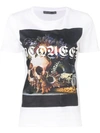 Alexander Mcqueen Printed Cotton-jersey T-shirt In White