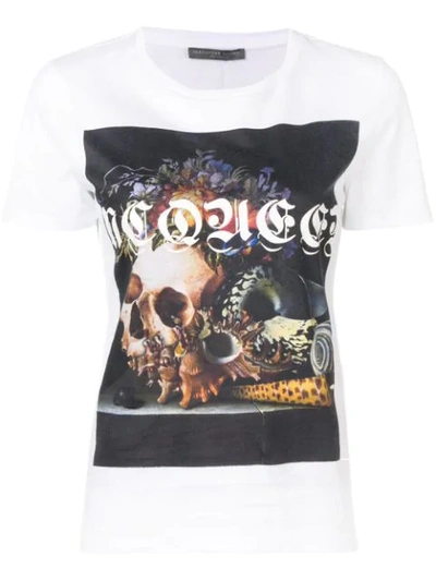 Alexander Mcqueen Printed Cotton-jersey T-shirt In White