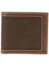 Prada Logo Bifold Wallet In Brown