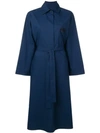 Etro Belted Shirt Dress In Blue