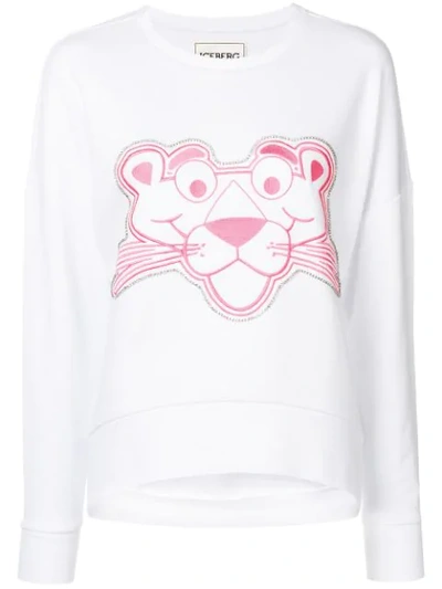 Iceberg Pink Panther Sweatshirt In White