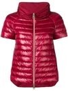 Herno Shortsleeved Padded Jacket In Red