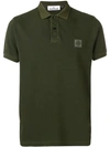 Stone Island Logo Patch Polo Shirt In Green
