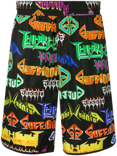 black gucci swim trunks