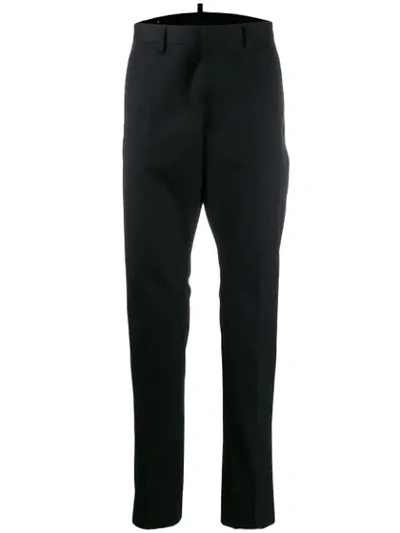 Dsquared2 Logo Detail Wool Trousers In Black