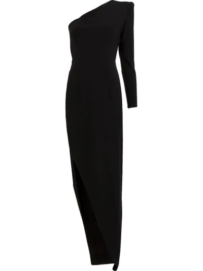 Alex Perry Jolie One-shoulder Dress In Black