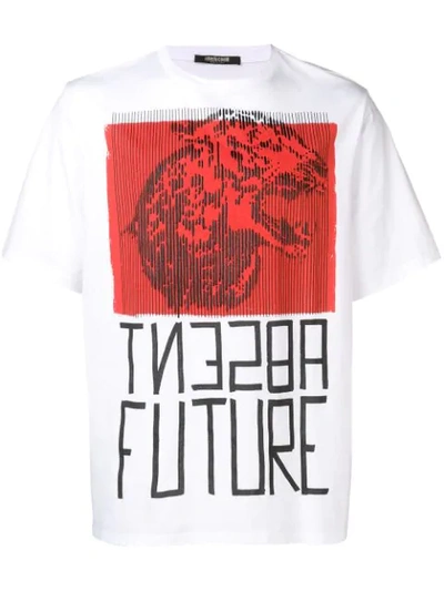 Roberto Cavalli 'absent Future' T-shirt In White