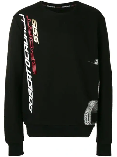 Roberto Cavalli Snake Sweatshirt In Black