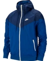 Nike Men's Sportswear Colorblock Windrunner Hooded Jacket, Blue In Indigo/blue