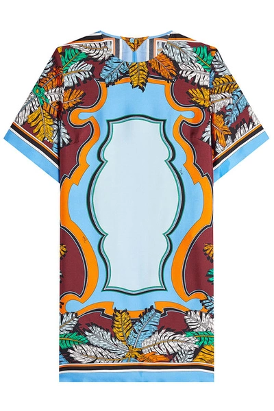 Emilio Pucci Printed Silk Mini Dress In Light Blue