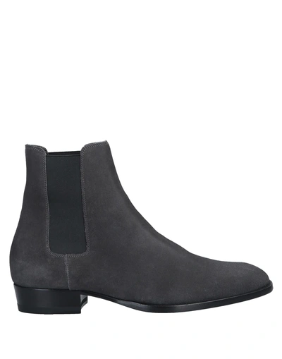 Saint Laurent Boots In Lead